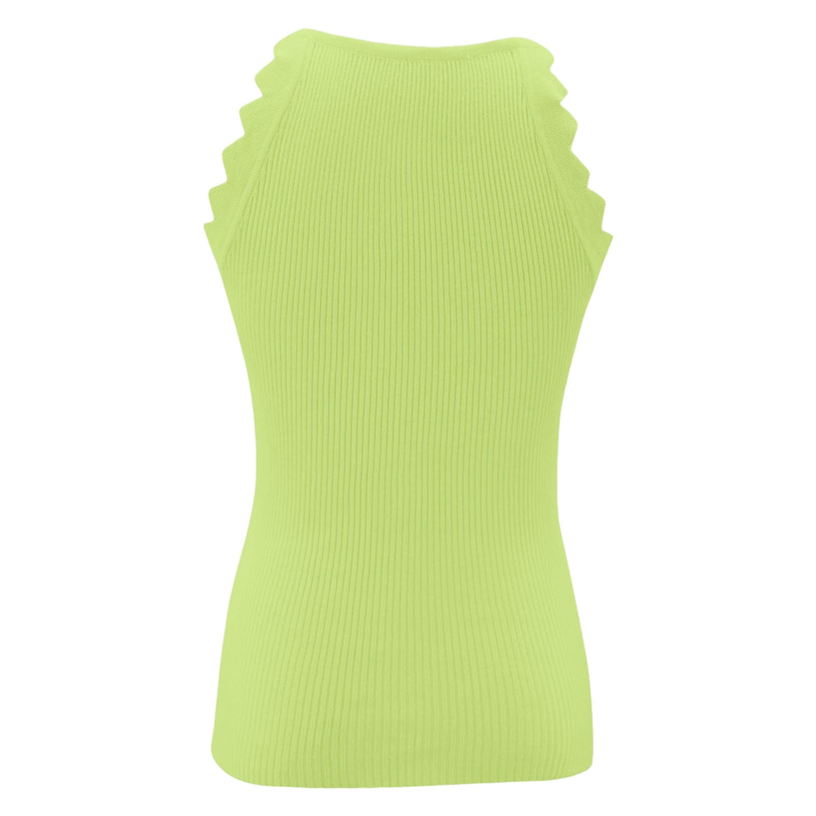 thumbnail image 5 of Top de verano sin mangas de punto para mujer - Camiseta holgada de color liso, 5 of 8